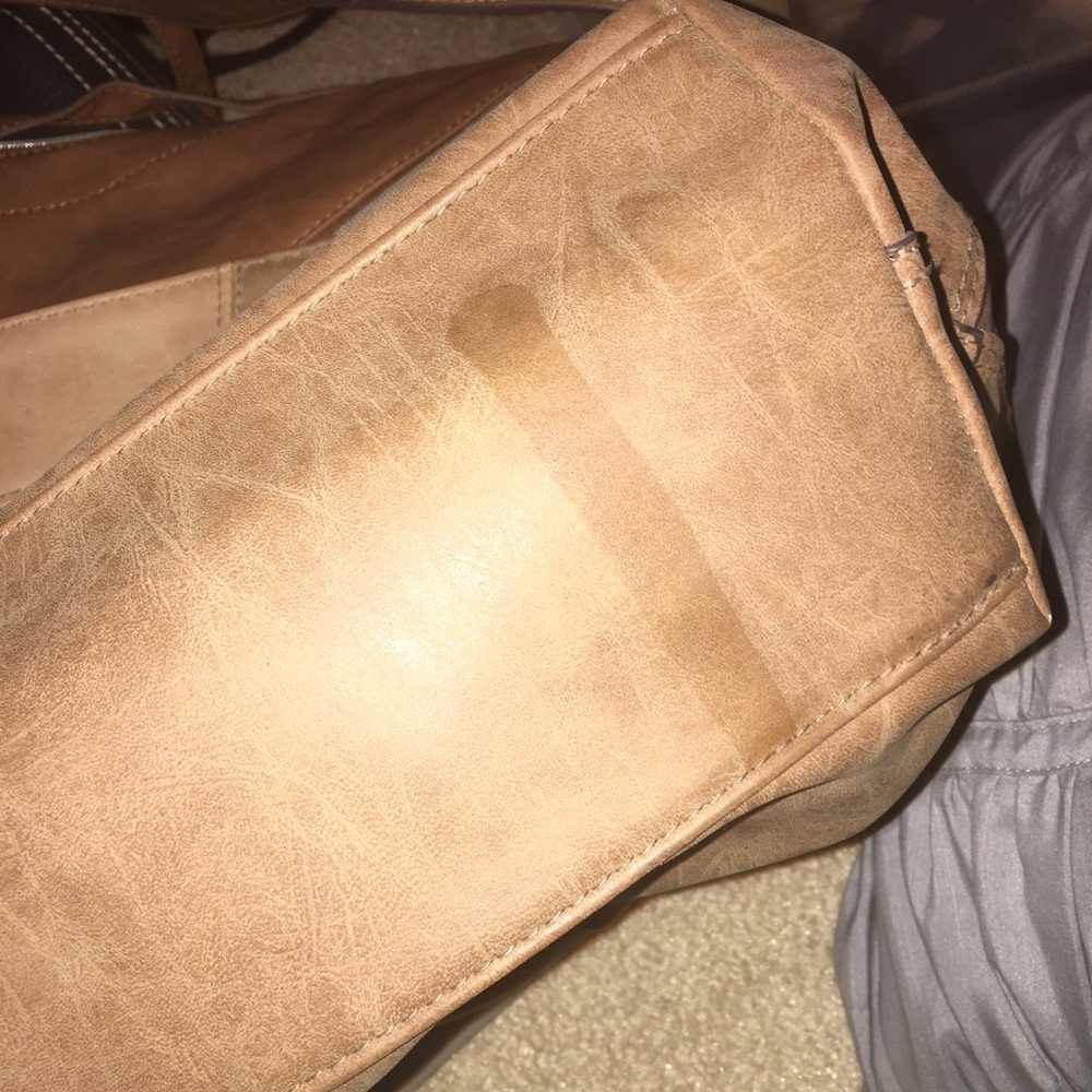 American Eagle Brown Leather Patchwork Bag - image 4